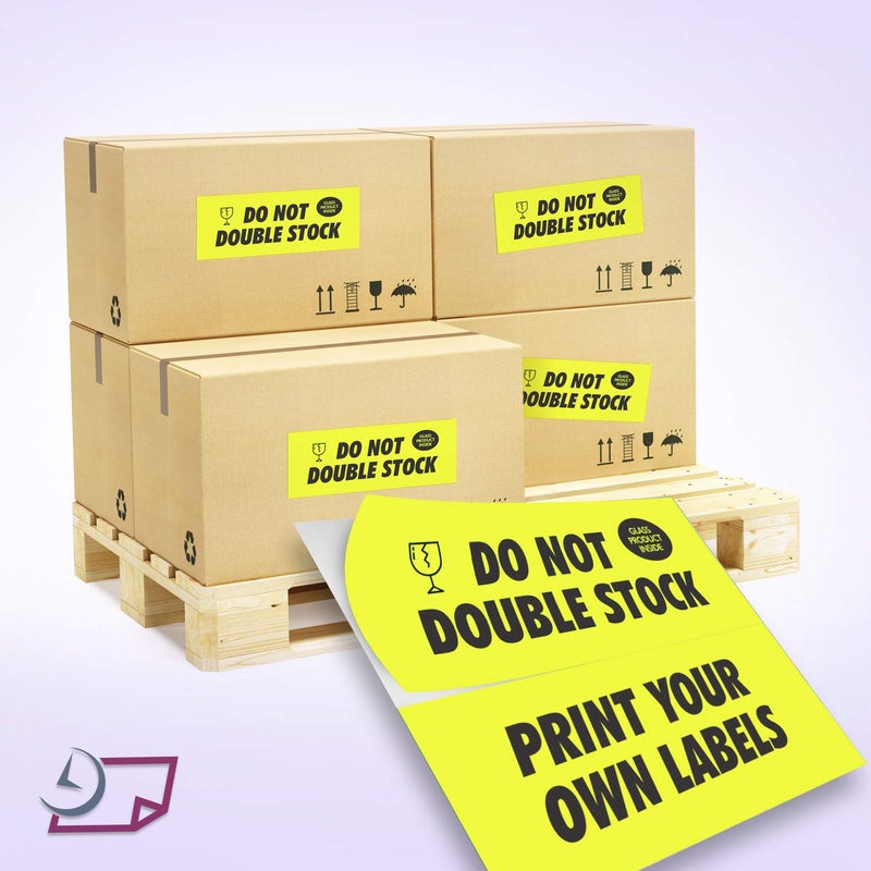 NextDayLabels - 8-1/2 x 11 Neon Color High Light Fluorescent Labels for Laser & Inkjet Printer (Yellow Fluorescent, 4-1/4" x 11" - 2 Per Page | 50 Labels) - Image 3